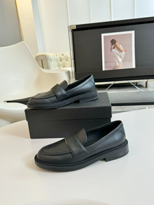 Mocassins noirs minimalistes en cuir véritable imperméables à semelle épaisse pour femmes, semelle extérieure en caoutchouc antidérapante, chaussures polyvalentes - Product Image 5