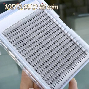 Ekstensi Bulu Mata Premade Fans Lashes Serat PBT Korea Hitam Tua 10D 384 Fans XXL Jumbo Trays Flourishing Lashes - Product Image 6