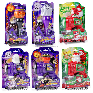 Jouets chanceux Noël Santa <span class=keywords><strong>Bubble</strong></span> Wand <span class=keywords><strong>Halloween</strong></span> Party Citrouille Savon Eau Bulle Souffleur Jouets - Product Image 6