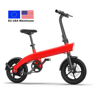 Us Warehouse Dropshipping H1 Speed 25Km/H Adult Bici Elettrica Pieghevole 250w 1 Piece Folding Lightweight Electric Bike