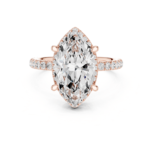 Bague de fiançailles pour femme en argent sterling 925 avec diamant de laboratoire solitaire marquise halo, 4,25 carats, certifiée IGI, pour mariage et soirée - Product Image 2