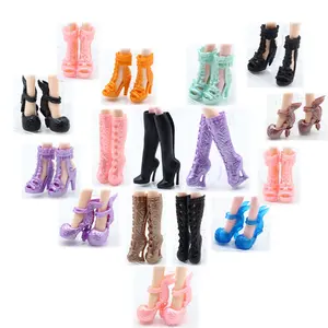 New Arrival Mix Style Puppe High Heels Sandalen Stiefel Bunte verschiedene Puppen schuhe für Bjd Puppe