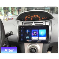 Autoradio multimédia tactile 9 pouces 2 Din 4G LTE WIFI Carplay pour Toyota Yaris 2005~2011 Vitz Platz