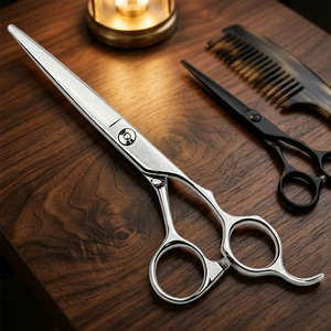 Juego de Tijeras de Peluquería Profesionales de Acero Inoxidable con Punta Redonda para Salón y Barbería, Tijeras de Entresacar con Garantía de 3 Años - Product Image 3