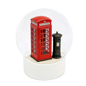 Boule à neige en résine avec cabine téléphonique rouge et boîte aux lettres de Londres, décoration de bureau créative et souvenir de voyage pour <span class=keywords><strong>la</strong></span> maison et le bureau - Product Image 4