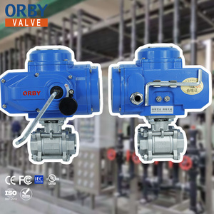 Válvula de control de flujo motorizada de acero inoxidable 304 316, válvula de bola Npt IP67, válvula de bola eléctrica NPT Rosca SS - Product Image 1