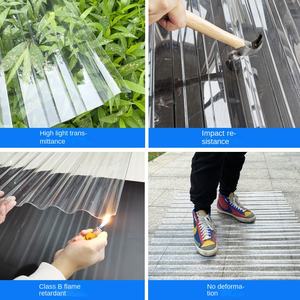 Moderne Extérieur Transparent Coloré 840 Type 760 Parking Plafond Vague <span class=keywords><strong>Plaque</strong></span> <span class=keywords><strong>Polycarbonate</strong></span> Toit PC Éclairage Tuile Toit PC Moderne - Product Image 5