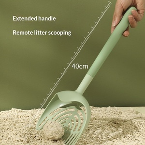 Pelle à litière <span class=keywords><strong>pour</strong></span> <span class=keywords><strong>chat</strong></span> extra longue avec fentes graduées - Tamisage profond sans odeur, poignée ergonomique mate, PC durable, nettoyage facile - Product Image 2