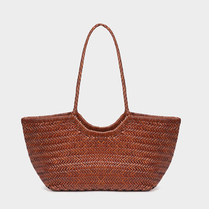 <span class=keywords><strong>Bolso</strong></span> Tote de <span class=keywords><strong>Cuero</strong></span> Vacuno Auténtico, Tejido, Gran Capacidad, <span class=keywords><strong>Bolso</strong></span> de Mano de <span class=keywords><strong>Cuero</strong></span> Vacuno <span class=keywords><strong>Trenzado</strong></span> para Mujer - Product Image 2
