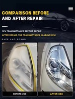 Kit de Restauration de Phares Automobiles – Spray Liquide Polissant pour Éliminer Rayures, Jaunissement et Oxydation – Outil de Nettoyage et d'Éclaircissement