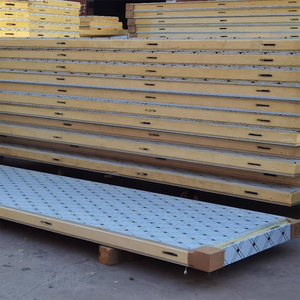 Горячая холодная комнатная панель 100 мм PU сэндвич панель для прогулок в кулер морозильник сэндвич-панель для холодной комнаты для рыбы, мяса - Product Image 3