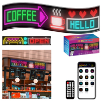 32128 Diseño programable APP Control Tiendas Señalización digital IP67 Paneles de matriz LED flexibles Pantalla LED para tiendas Publicidad