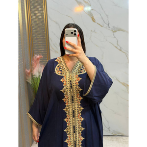 Vestido Kaftan Marroquí de Lujo Bordado a Mano, Elegante Abaya, Vestido Formal de Noche, Traje Islámico Tradicional - Product Image 2