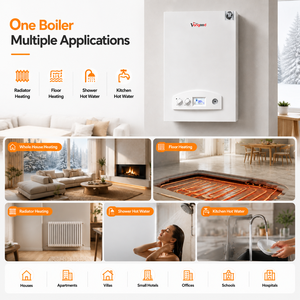 <span class=keywords><strong>Caldaia</strong></span> a Gas ad Alta Efficienza con Controllo WiFi Intelligente, Scambiatore di Calore a Tubi per Risparmio Energetico, Riscaldamento Centralizzato e Servizio Acqua Calda - Product Image 3