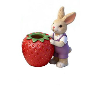 Nuovo Vaso Creativo 2026 a Forma di Coniglio Primaverile con Fiori, Statua in Resina Realistica, Marca XiBiao, Decorazione per la Casa, Personalizzazione e Vendita all'Ingrosso - Product Image 4