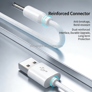 Cable USB a 3.5mm de Carga Rápida 3A, de Cobre Puro con Revestimiento de PVC, para Cepillo de Dientes Eléctrico, Lámpara de Escritorio, Linterna - 5V - Product Image 4