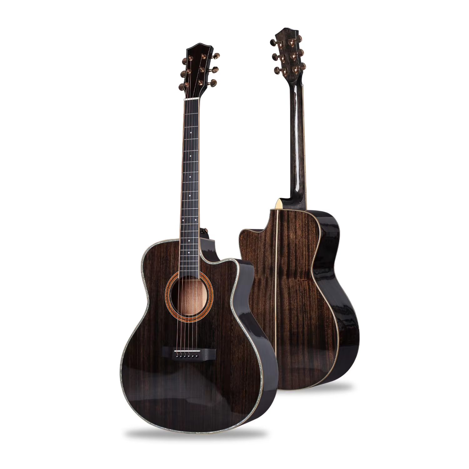 Baril Taylor de 41 pouces frotté noir complet en planche unique