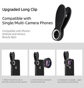 เลนส์มาโครแบบหนีบสำหรับโทรศัพท์มือถือ ระยะ 30-120 มม. ความละเอียดสูง 4K รุ่นอัปเกรด สำหรับ iPhone <span class=keywords><strong>Android</strong></span> Samsung ถ่ายทอดสด ถ่ายภาพระยะใกล้ - Product Image 5