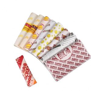 Custom Wrapping <b>Paper</b> Food Wax <b>Paper</b> Sheets With Logo, Hamburger Pizza <b>Grease</b> Proof PE Coated Wrapping <b>Paper</b> - Product Image 1