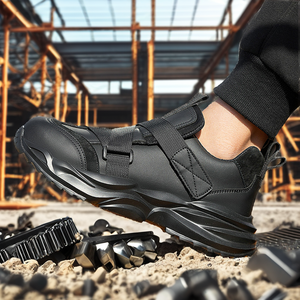 Durable <b>Functional</b> Men Safety Work <b>Shoes</b> Construction Mid Cut Protective Footwear Anti-slip Microfiber Leather Steel Toe Safety - Product Image 2