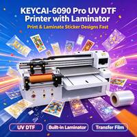 Imprimante UV à plat 6090 avec positionnement visuel CCD, machine trois-en-un pour l'impression sur étiquettes en cristal, cylindres et supports plats