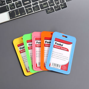 Porte-badge vertical en plastique Foska Office PP, porte-carte de visite, porte-carte d'identité pour les employés, le bureau, l'usine - Product Image 6