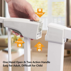 Tự động đóng chứng nhận an toàn em bé và vật nuôi cổng cho cầu thang và cửa ra vào dễ dàng cài đặt áp lực thép gắn cho nhà vệ sinh - Product Image 2