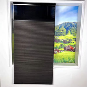 Stores cellulaires électriques en tissu abat-jour en nid d'abeille pour fenêtre française - Product Image 5