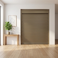 Puerta de Garaje Seccional de Aluminio Eléctrica con Sensor Fotoeléctrico de Seguridad, Puerta de Estacionamiento Residencial con Elevación Automática