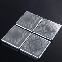 YunAng – Lot de 20 étuis à cigarettes métalliques personnalisables avec logo, étanches, à couvercle rabattable, boîte portable pour accessoires fumeurs