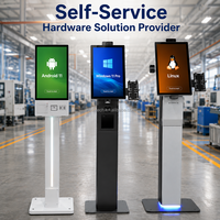 Kiosco de autoservicio de 22 pulgadas para recogida de huellas dactilares, terminal de consulta de información con pago sin contacto y tarjeta NFC