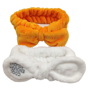 <span class=keywords><strong>Bow</strong></span> Hair Band Mujeres Head Band Soft Coral Fleece <span class=keywords><strong>Bow</strong></span> Knot Head Wraps - Product Image 6