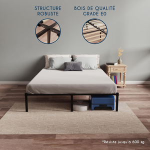 <span class=keywords><strong>Sommier</strong></span> de lit en métal avec <span class=keywords><strong>lattes</strong></span> en bois, support robuste, taille et style personnalisables, vente en gros OEM pour hôtels et détaillants. - Product Image 3