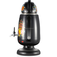 Samovar électrique 1800W en acier inoxydable, avec robinet en cuivre et matériau céramique, facile à nettoyer, populaire pour la préparation du thé.