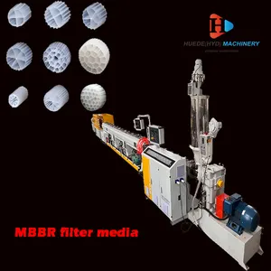 MBBR filtre ortamı yapma makinesi MBBR ekstrüzyon üretim hattı plastik bio filtre filtre ortamı K1 ve K3 biomedia MBBR yapma makinesi
