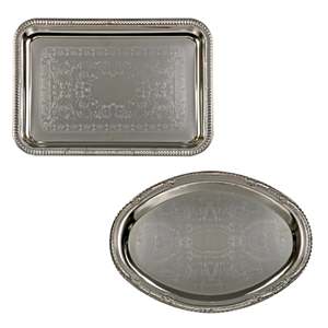 Plato de Metal de aluminio ecológico Industrial estilo rústico de granja para Decoración de mesa de fiesta de boda y regalos bandeja de Metal - Product Image 1