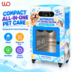 Macchina Completamente Automatica per il Bagno degli Animali Domestici, Attrezzatura per il Lavaggio di Cani e Gatti con Asciugatura ad Aria Calda e Sterilizzazione, Alimentata a Batteria - Product Image 2