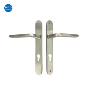 Poignée de levier de <span class=keywords><strong>porte</strong></span> à cadre étroit en acier inoxydable avec <span class=keywords><strong>plaque</strong></span> pour <span class=keywords><strong>porte</strong></span> en aluminium - Product Image 2