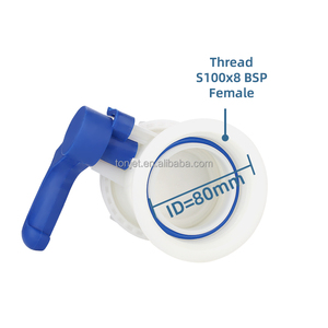 Vanne papillon Tonjet DN80 avec adaptateur femelle, interrupteur de vidange en plastique, réservoir IBC de <span class=keywords><strong>1000L</strong></span>, raccords de tuyau S100*8, conteneur d'eau - Product Image 3
