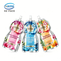 Pochette à bec verseur personnalisée à forme spéciale avec bouchon rabattable pour shampoing, crème de douche, crème solaire, gel douche, lotion, cosmétiques, liquides
