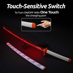 <span class=keywords><strong>Espada</strong></span> LED Brillante de Anime para Cosplay, <span class=keywords><strong>Espada</strong></span> <span class=keywords><strong>Rengoku</strong></span> - <span class=keywords><strong>Espada</strong></span> Luminosa Recargable de 40 Pulgadas con Soporte y Cinturón - Product Image 4