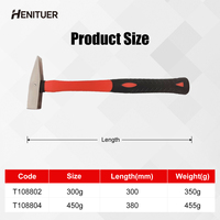 HENITUER T1088 Outils en titane Marteau de mécanicien en titane non magnétique Convient aux domaines de l'aviation médicale et domestique