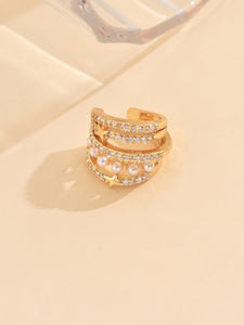 2025 mode populaire européen américain mariage diamant boucles d'oreilles ensemble Clip sur Non percé pour les femmes cadeau de mariée - Product Image 5