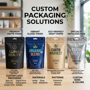 Bolsa de Mylar Personalizada <span class=keywords><strong>con</strong></span> Cierre Reutilizable para Café, Impresa en Grabado Premium, para Empacar 50g, 100g, 250g de Matcha en Polvo - Product Image 3