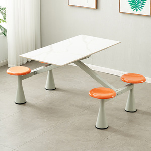 Fast Food Table Chair Combination for School Staff Dining Hall Area Restaurant <strong>Cafeteria</strong> 4-Person Hotel Restaurant Furniture - Product Image 6