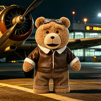 Peluche doudou ours Teddy TED authentique, style imperméable, en tissu maille lavé ultra doux, cadeau d'anniversaire, vente en gros transfrontalière