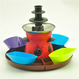 Fontaine à <span class=keywords><strong>fondue</strong></span> au chocolat à 3 niveaux Machine électrique à tremper le chocolat en acier inoxydable-Fondre, Réchauffer - Product Image 6