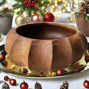 Furbish Decoración del Hogar 2025 Nuevo Tazón Grande de Cerámica Clásica de Alta Gama con Esmalte Craquelado y Diseño de Corazón para el Hogar y Festividades - Product Image 2