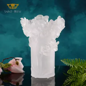 Lliuli Clear Glass Bakhoor Folk Crafts Crystal Handhold Arabic Incense Burner