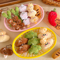 Porte-clés en peluche alimentaire végétal de 10 cm, breloques pour sacs cadeaux, porte-clés anime, jouets en peluche mignons et doux, pendentifs en peluche